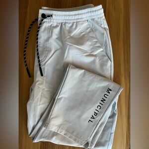 Gray MUNICIPAL brand with Elastic Waistband and Drawstring size large -